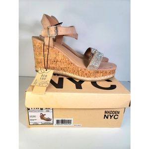 11W Madden NYC Strappy Wedge Sandals